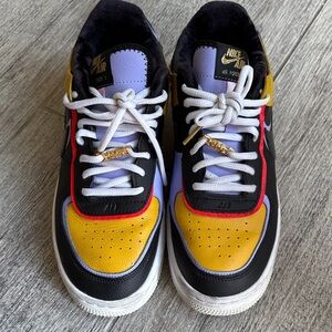 Nike Air Force 1 Sneakers Black Yellow Red